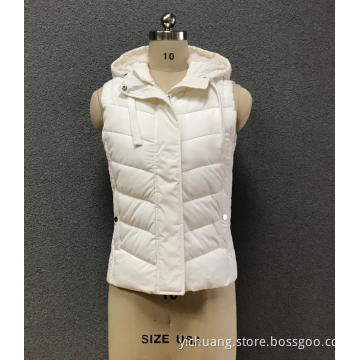 women`s  white sleeveless cotton-padded clothes
